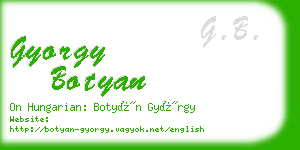 gyorgy botyan business card